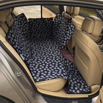 Dog Carriers Waterproof Rear Back Pet Dog Car Seat Cover Mats Hammock Protector with Belt Transportin-Black