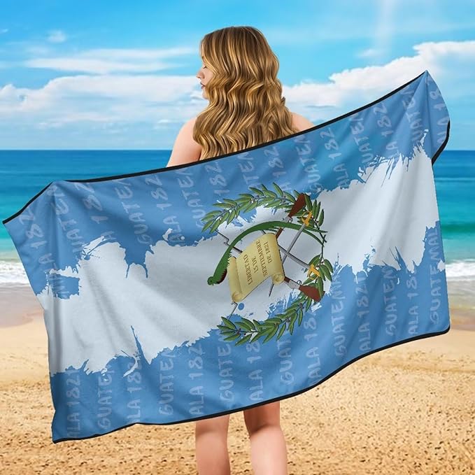 SEANATIVE Car Seat Cover Car Towel - Washable Sweat Protector for Workout, Sports Towel Cushion Cover, Women Men Dogs' Universal Seat Covers for Cars Trucks SUV, Flag of Guatemala Print