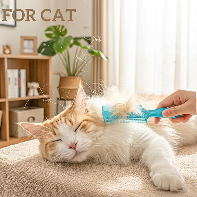 120 Pack Double Sided Fine Tooth Comb, 6 Color Plastic Pet Flea Tick Combs with Handle, Cat Dog Lice Treatment Comb, Hair Dandruff Removal Grooming Tool for Small Pet, Baby, Adult