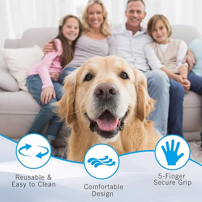 Pet Hair Remover Glove for Cat & Dog, Quick Clean for Couch, Furniture, Carpet & Car Seat, Reusable Electrostatic Design, Covers More Surface
