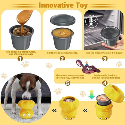 Dog Toys for Aggressive Chewers, Dog Enrichment Toys, Anxiety Relief for Dogs Toy, Indestructible Frozen Treat Toy National Pet Day Gifts for Large Dogs Reduces Anxiety, Octopus