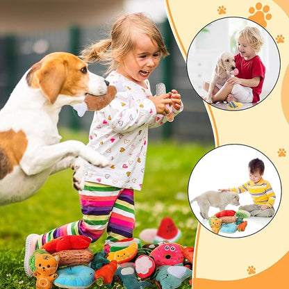 Libima 120 Pack Small Squeaky Dog Toys Bulk for Puppy Small Dogs Pets Cute Plush Stuffed Dog Toys Bundle Soft Pet Toys for Chewing and Teething, 120 Styles