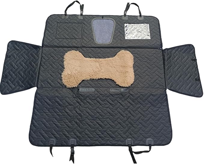 Dog Car Back Seat Cover for Chevrolet Colorado GMC Canyon 2023 2024, Waterproof Scratch Proof Non Slip Pet Hammock Plush Patch Zipper Durable Soft Pet Protector