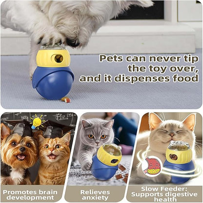 Cat Puzzle Feeder, Interactive Cat Toy & Dog Toys, Treat Dispenser for Indoor Cats, Small Dogs, Puppies, Slow Feeder, Enrichment Toy for IQ Training, Mental Stimulation, Relieve Boredom, Gifts