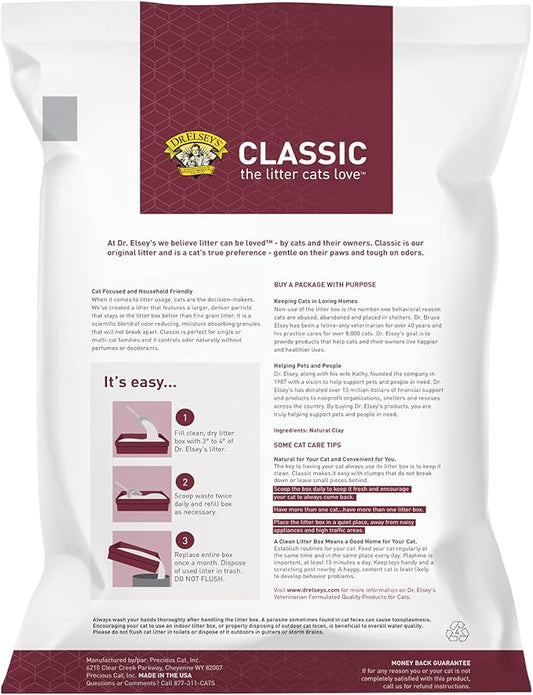 Precious Cat Classic Premium Clumping Cat Litter, 18 lb Bag