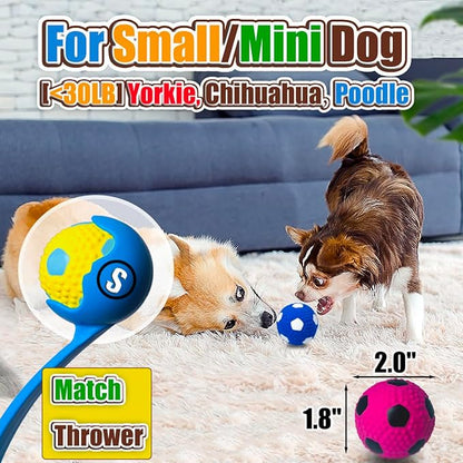Squeaky Dog Toys for Small Dogs, 2.0 Inch Latex Squeak Dog Balls - Soft Bouncy Fetch & Chew Toys for Mini and Small Breeds Like Chihuahua, Yorkie, Poodle, Corgi