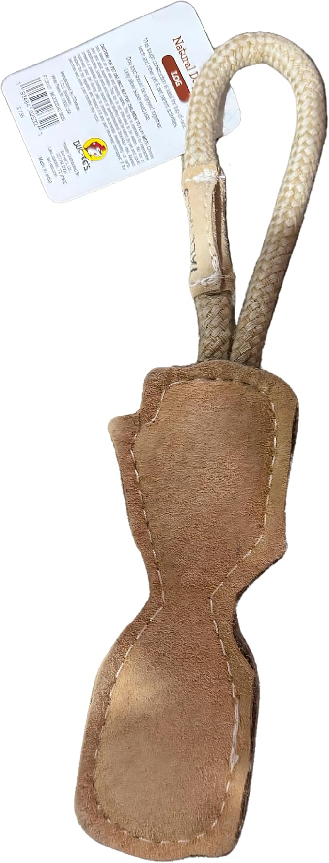 Buc-ee's Natural Tug-of-War Dog Toy - Durable Rope for Interactive Play and Chewing (Log), Brown