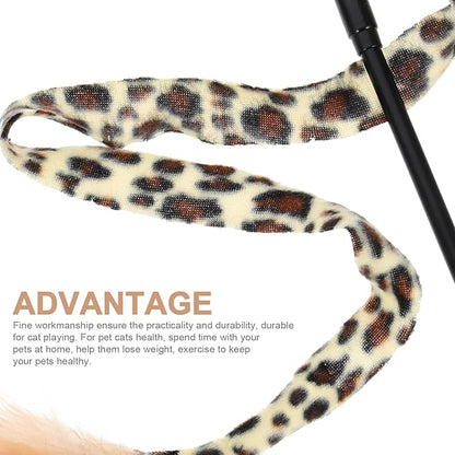 balacoo Interactive Cat Teaser Wand Toy with for Indoor Cats Portable Cat Wand Toy for Kitten Exercise and Playtime