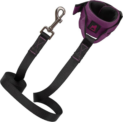 Gooby Ripstop Z Wrist Band Surfer Leash - Purple, 6 FT - Comfortable Hands Free Leash with Elastic Band for Small, Medium and Large Dogs