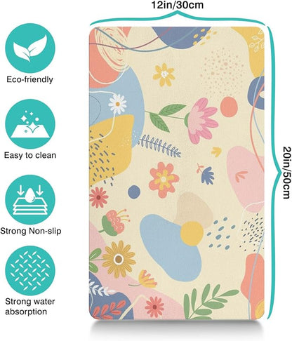 Pet Feeding Mat for Floors Waterproof Dog Mat for Food and Water Absorbent Quick Dry Non Slip mat for Cat Bowls