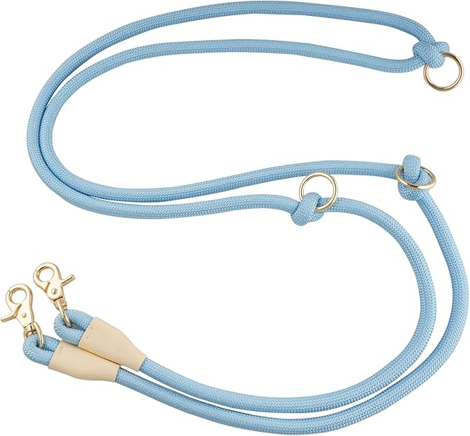 8.5ft Multifunctional Hands Free Nylon Rope Waist Dog Leash, Adjustable Shoulder Crossbody Walking Lead