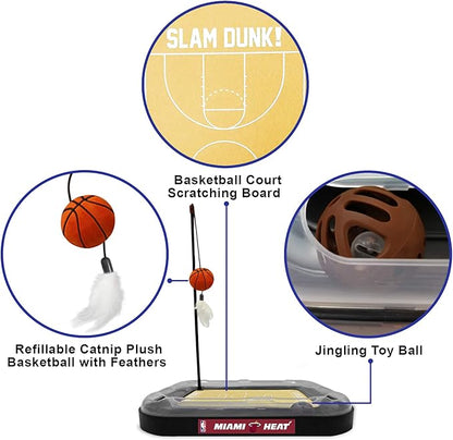 Miami Heat Basketball Cat Scratcher Toy