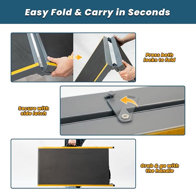 75” Dog Ramp for Car, Extra Long & Wide Pet Ramp for Large Dogs up to 300LBS, Heavy Duty Folding Dog Car Ramp for SUV/Truck/RV with Soft EVA Mat & Auto Lock, Portable Dog Ramp for SUV, Gray