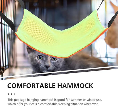 Double-Sided Breathable Mesh Cat Hammock Small Size Hanging Cage Bed Wear-Resistant Pet Sleeping Nest for Indoor Cats