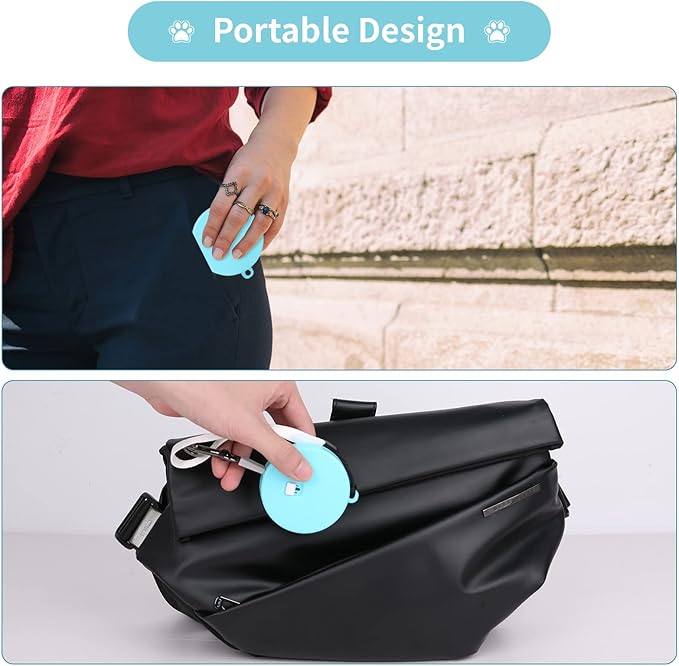 Retractable Dog Leash for Small and Medium Dogs up to 22lbs with 9.8ft Strong Nylon Tape, Hands Free, Portable and Lightweight Leash with Wrist Strap, One-Hand Brake, Tangle Free (Blue)