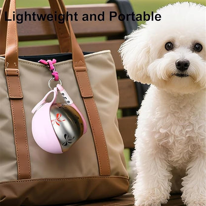 2-in-1 Portable Dog Water Bottle for Small Dogs, Foldable Pet Water Bottle, Portable Super Design Dog Water Bottle for Small Dog Walking, Hiking & Travel, Leak-Proof & Compact Dog Travel (Blue-B)