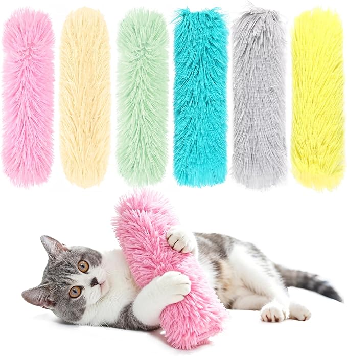 Cat Toys Pillows 6Pcs Catnip Kicker Toys for Cats Promotes Kitty Exercise