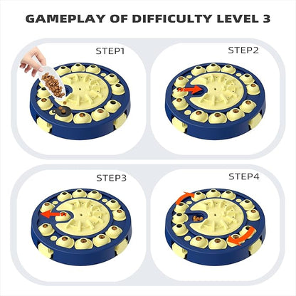 KADTC Dog Puzzle Toy, U.S. Brand & Design,Large Size,3 Levels of Step-by-Step Challenge,4 Ways to Play, Beginner-to-Advanced,Boredom Buster for Smart Dogs Mental Stimulation Enrichment Brain Games
