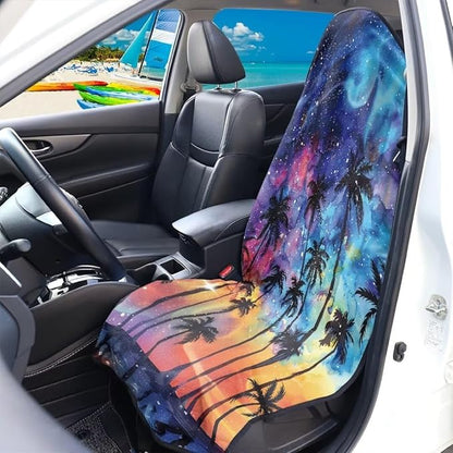 Coldinair Galaxy Palm Tree Waterproof Sweat Towel Seat Cover Universal for Car Truck SUV Seat for Workout,Gym,Hiking,Beach,Outdoor Activities