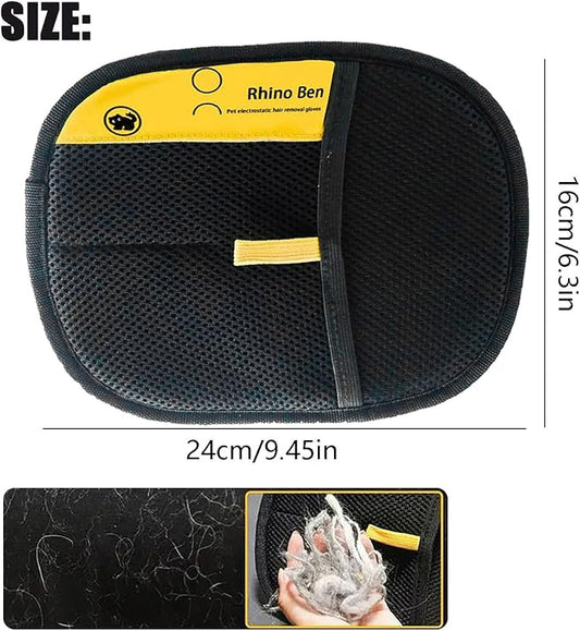 Pet Hair Removal Glove for Cats & Dogs, Pet Hair Remover Reusable Electrostatic Gloves, Efficient Pets Grooming Gloves, Efficient Remover for Couch, Carpet, Curtain, All Kinds of Fabrics (1)