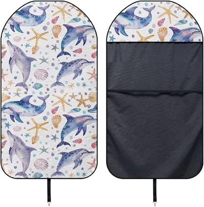 Coldinair Dolphin Towel Car Seat Cover for Men,Starfish Sweat Car Seat Protector after Workout,Gym,Swimming,Anti-Slip Universal Car Seat Covers for Truck,Van,SUV