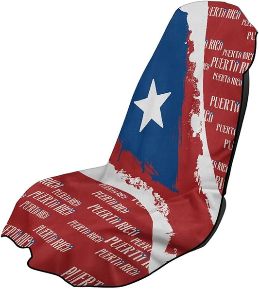 SEANATIVE Car Seat Towel Cover, Universal Car Seat Cover and Changing Towel, Super Absorbent Transition & Seat Wrap, Ideal for Gym Swimming Surfing Running, Puerto Rico Flag Print