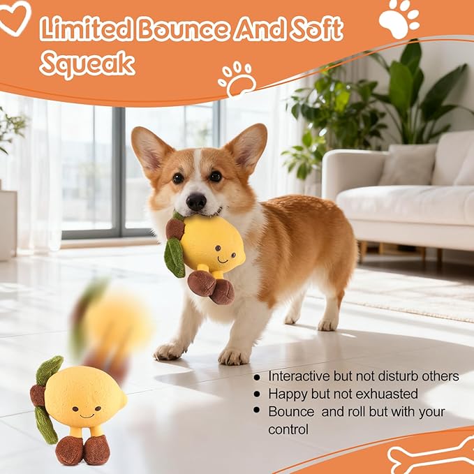 Pet Dog Cat Chew Toy: Fun, Playful, Cute, and Durable (Lemon)