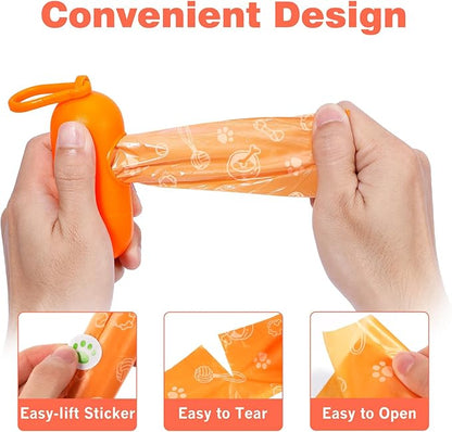 Dog Poop Bags Rolls 240 Count: Doggie Bags with Dispenser - Unscented Extra Thick & Leak Proof Doggy Waste