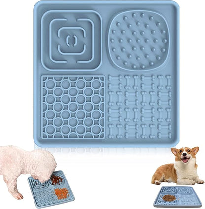 Dog Lick Mat for Anxiety Relief, Slow Feeder Alternative, Pet Enrichment Treat Mat, Boredom Buster, Durable Food-Grade Silicone, Dishwasher & Freezer Safe