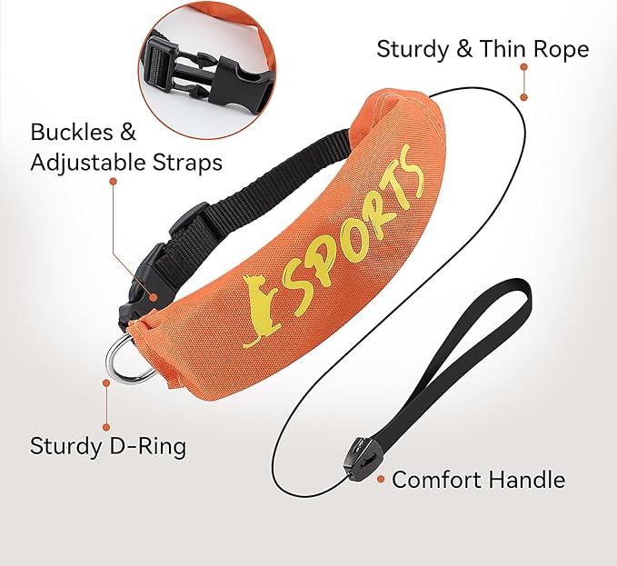 NAMSAN Retractable Dog Leash Collar for Medium to Large Dogs, Dog Collar with Retractable Leash Built-in, All-in-One, Adjustable, Orange