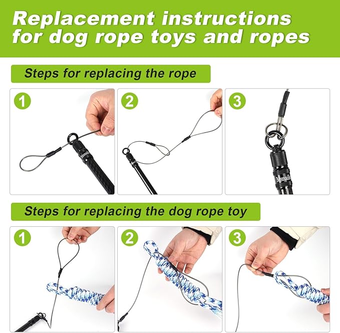 Carbon Fiber Flirt Pole for Dogs, 0.2 Pounds Lightweight Dog Flirt Pole for Large Medium Small Dogs, Telescopic Flirt Stick with 2 Toys & 2 Ropes (28 Inches Pole)