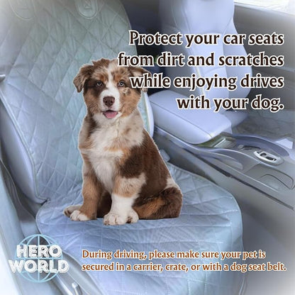 Dog Car Seat Cover Front and Back Seat 2 Pack Separate Seat Protectors for Pets Universal Fit Easy Install Foldable Dirt Resistant Waterproof scratchproof