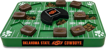 NCAA Puzzle Toy Slow Feeder, Puzzle Treat Dog Toy, Interactive Dog Treat Toy, Dog Puzzle Feeding Slow Toy (Oklahoma State Cowboys)
