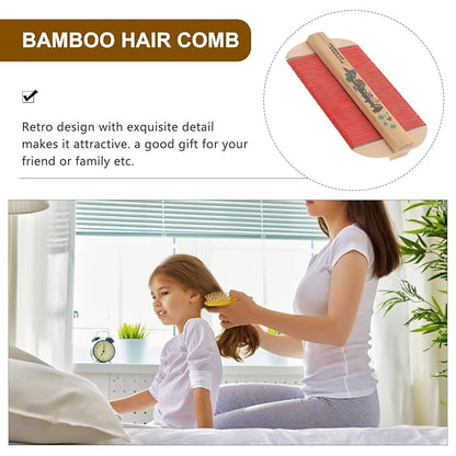 SUPVOX Double-Faced Wooden Hair Comb Removal Fine Tooth Comb for Pet Grooming Home Travel Outdoor Use