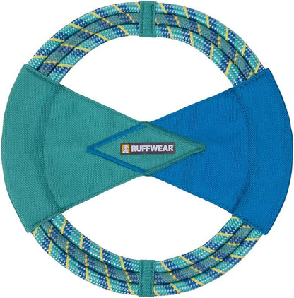 Ruffwear, Pacific Ring Dog Toy, Interactive Fetch and Tug Toy for Playing and Training, Aurora Teal