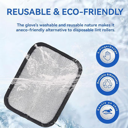 Pet Hair Removal Gloves, Reusable Electrostatic Pet Grooming Gloves for Cats & Dogs' Fall Winter Season, Hair Removal Suitable for Clothes, Carpets, Sofas, Furniture-2 Pcs