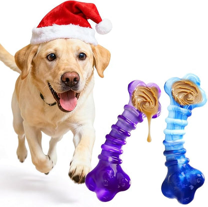 Indestructible Dog Toys for Aggressive Chewers: 2-Pack Tough Chew Toy for Large Dogs, Heavy Duty Long-Lasting Dog Bones for Large Breed, Dog Toys to Keep Them Busy