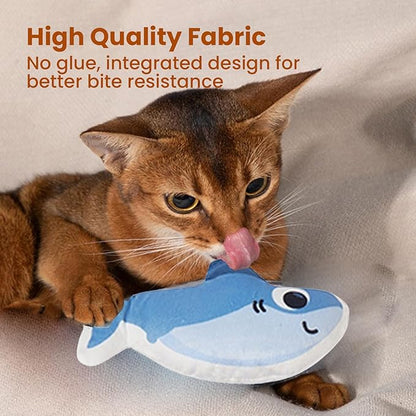 Cat Toys Fish, 4 Pack Crinkle Catnip Toys for Indoor Cats, Soft Durable Kitten Teething Toys, Interactive Cat Kicker Toys for All Breeds