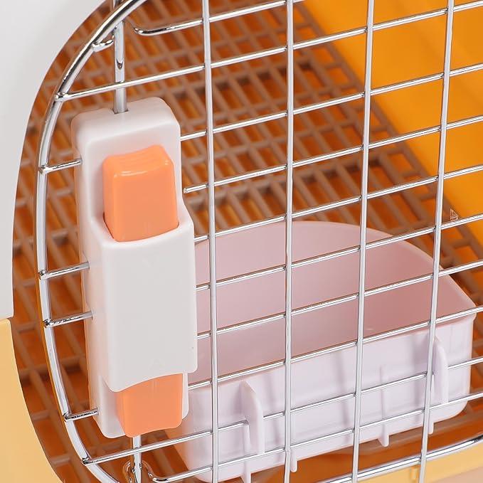 50 x 33 x 31 cm Sky Kennel,Plastic Top Load Hard Sided Pet Travel Carrier for Medium Small Dogs Cat (Yellow)