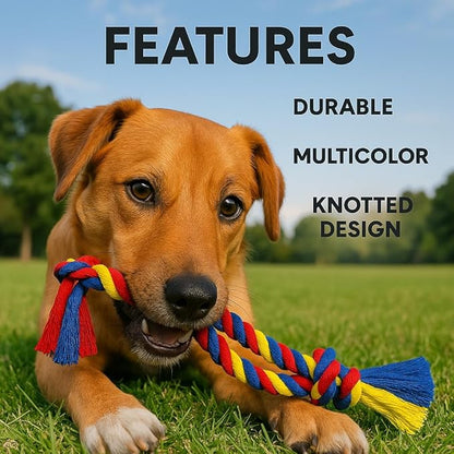 Dog Rope Toys Heavy Chew Toys for Medium & Large Breed Dogs – Durable Rope Toy, for Teething, Chewing, and Interactive Play (7 pcs Dog Toys Combo)