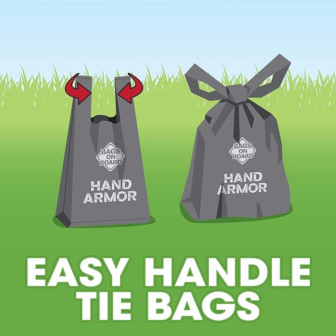 Bags on Board Dog PoopBags - Extra Thick Waste PickupBags with Easy Tie Handles - Easy Dispensing Drawer Pack - 200 Count (Pack of 4)