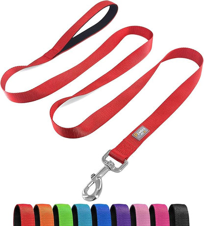 Basic Dog Leashes 6 FT Padded Handle Nylon Dogs Leashes for Small Dogs Red