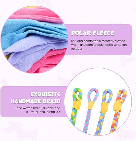 Snuffle Ball Dog Rope Toy, Tug of War Rope Toys for Small Medium Dogs, Interactive Dog Chew Toys Puppy Training Pull Toy for Exercise & Interactive Play Games (Pink)