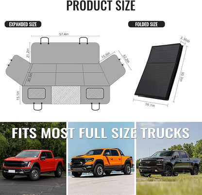 MAXFUT Dog Back Seat Extender for Truck,Truck Dog Seat Cover Back Seat,Dog Hammock for Truck,Hard Bottom Seat Extender,Pet Seat Covers for F150/RAM1500/Silverado