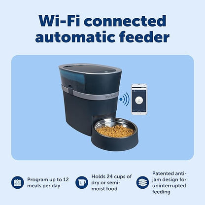 PetSafe Smart Feed Automatic Dog & Cat Feeder - Programmable Feeding - Adjustable Portion Control - WiFi Pet Feeder - Large Capacity - Stainless Steel Bowl - App Controlled