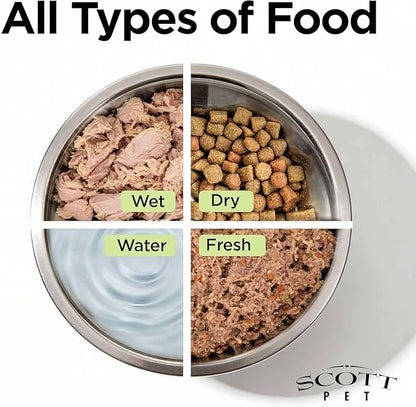 Scott Pet Bowl Stainless Steel 3 Quart, Silver (Pack of 2)