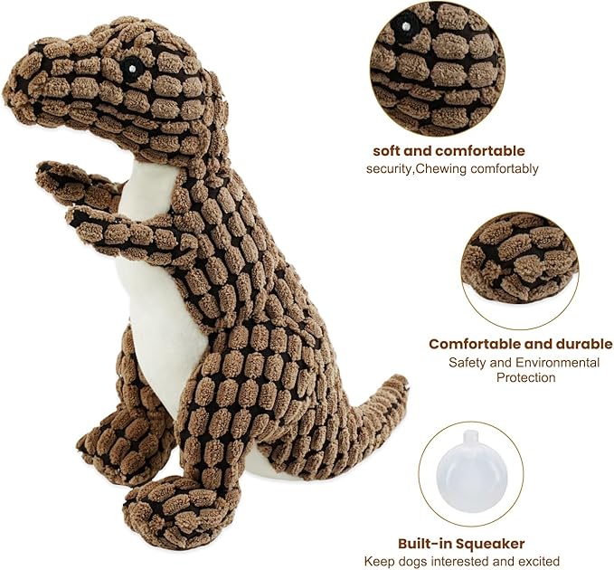 Bzonsmart Squeaky Dog Toys Octopus Stuffed Crinkle Toy, Puppy Chew Toys for Teething, Durable Tug of War Interactive Plush Dog Toys for Puppies Small, Medium, and Large Dogs