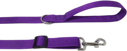 6FT/ 10FT Adjustable Dog Leash, Nylon Dog Leashes for Medium Large Dogs (6FT, Purple)