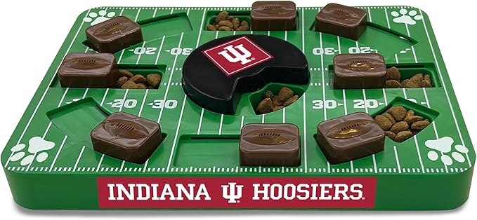Pets First NCAA Indiana Hoosiers Puzzle Toy, Puzzle Treat Dog Toy, Interactive Dog Treat Toy, Dog Puzzle Fedding Slow Toy