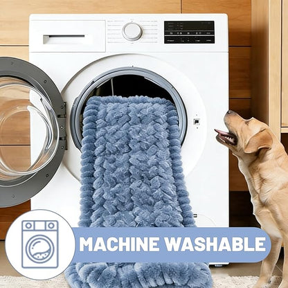 Waterproof Backseat Pet Bed Mat,Soft Plush Pet Seat Cover, Thickened Backseat Dog Bed Mat, Washable & Non-Slip Travel Pet Mat for Small Medium Dogs, Fits Car, Truck & SUV